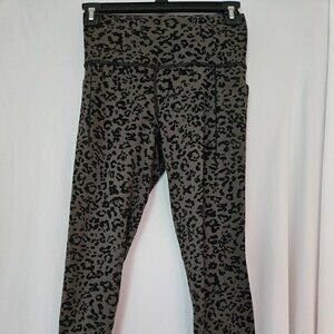 [athleta] elation ultra high rise full length tight cheetah print herb olive XS
